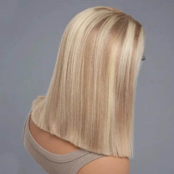 New Highlight Blonde Colored Silky Straight Bob Human Hair Apparel & Accessories > Clothing Accessories > Hair Accessories > Wigs > Lace Front Bob Wig LABHAIRS® 