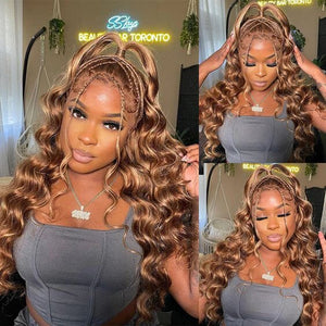 Ombre Highlight Top Swiss HD Lace Front Loose Body Wave Wig Apparel & Accessories > Clothing Accessories > Hair Accessories > Wigs > 13x6-lace-front-wig LABHAIRS® 