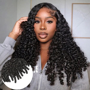 New Burmese Curly Ready To Go Half Wig Beginner Friendly Human Hair Wig LABHAIRS® 