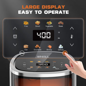 WHALL 4QT Air Fryer with LED Digital Touchscreen, Preset Cooking Functions, Dishwasher-Safe Basket LABHAIRS® 