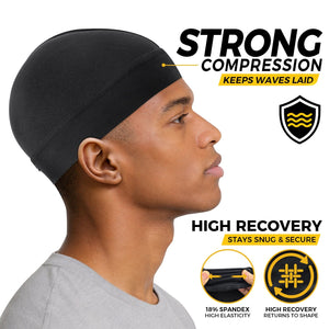 LABHAIRS Wave Cap for Men, Durag Skull Cap, 360, 540 & 720 Waves Apparel & Accessories > Clothing Accessories > Hair Accessories > Wig Accessories > Tools & Accessories LABHAIRS® 