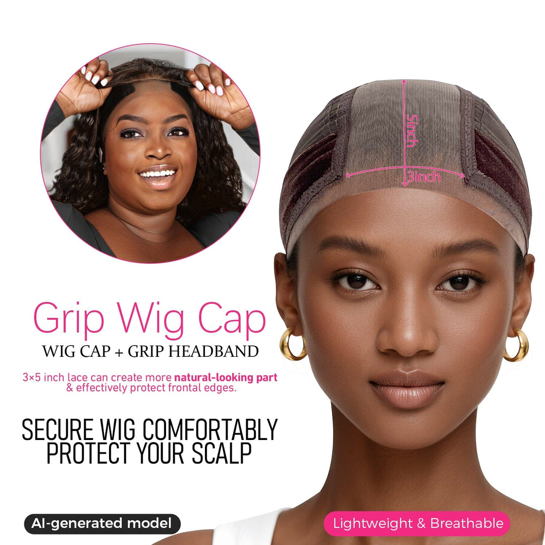 Wig Grip Cap with Transparent Lace – Breathable, Adjustable, Beginner Friendly LABHAIRS® 