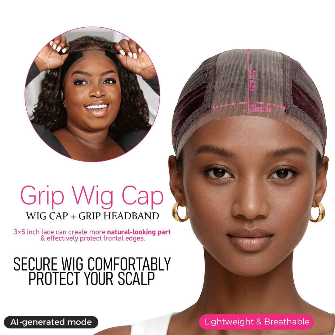 Wig Grip Cap with Transparent Lace – Breathable, Adjustable, Beginner Friendly LABHAIRS® 