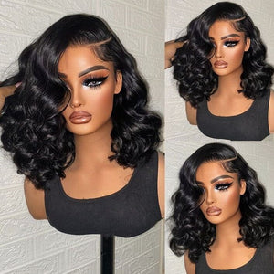 Loose Body Wave Undetectable Top Swiss HD Lace Human Hair Bob Apparel & Accessories > Clothing Accessories > Hair Accessories > Wigs > Colorful Wig LABHAIRS® 