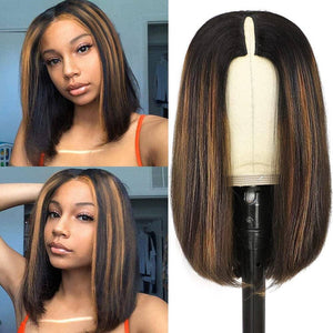 V Part Ombre Color Silky Straight Bob Wig|Labhairs LABHAIRS® 