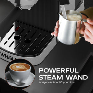 WHALL Espresso Machine 20 Bar, Stainless Steel Coffee Machine with Removable Water Tank New LABHAIRS® 