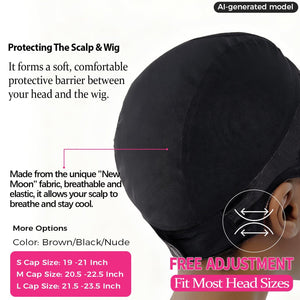 Wig Grip Cap with Transparent Lace – Breathable, Adjustable, Beginner Friendly LABHAIRS® 
