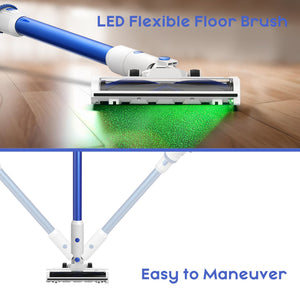 WHALL Cordless Stick Vacuum Cleaner with 2500mAh Battery and 45-Minute Runtime for Home, Carpet, and Hard Floors LABHAIRS® 