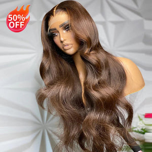 50% OFF 24Inch 13*6 Top HD Lace Ombre Wavy Human Hair Lace Wig Apparel & Accessories > Clothing Accessories > Hair Accessories > Wigs > 13x6-lace-front-wig Lab LABHAIRS® 