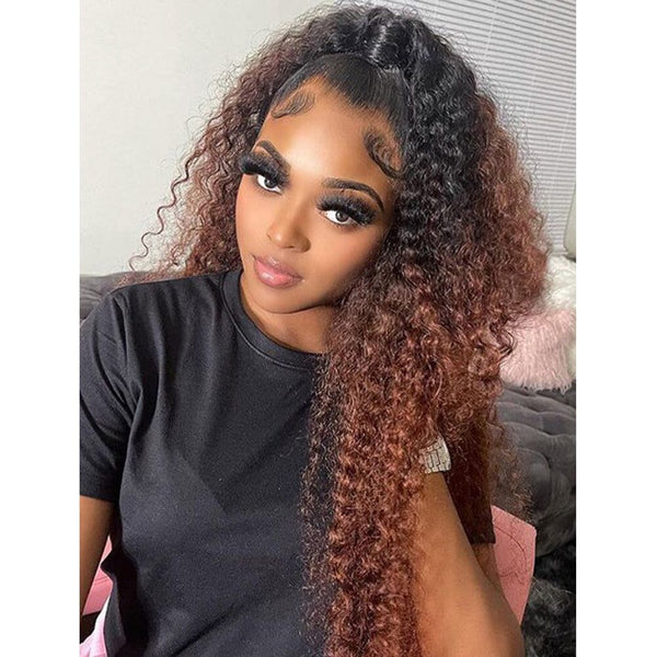 50% OFF 20Inch Ombre Kinky Curly 13*4 Top Swiss HD Lace Wig LABHAIRS® 