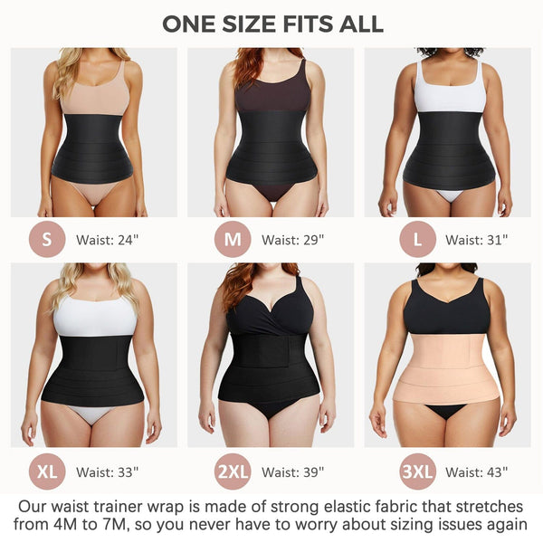 2025 Upgrade Waist Trainer for Women Adjustable Waist Trimmer Belt Bandage Wrap Long Torso Tummy Wraps Belly Body Shaper Apparel & Accessories > Clothing Accessories > Hair Accessories > Wig Accessories > Tools & Accessories LABHAIRS® 