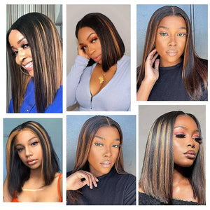 V Part Ombre Color Silky Straight Bob Wig|Labhairs LABHAIRS® 