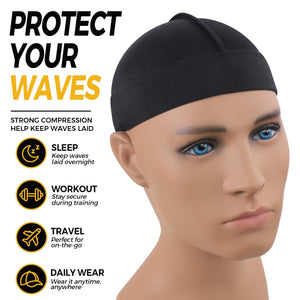 LABHAIRS Wave Cap for Men, Durag Skull Cap, 360, 540 & 720 Waves Apparel & Accessories > Clothing Accessories > Hair Accessories > Wig Accessories > Tools & Accessories LABHAIRS® 