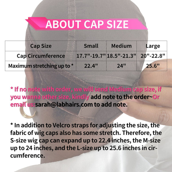 Labhairs Wig Grip Cap For Keeping Wigs In Place More Cap-wide Transparent Lace LABHAIRS® 