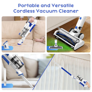 WHALL Cordless Stick Vacuum Cleaner with 2500mAh Battery and 45-Minute Runtime for Home, Carpet, and Hard Floors LABHAIRS® 