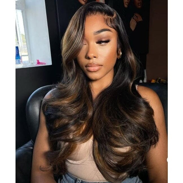 No Glue Needed Ombre 5x5 Top Glueless Closure HD Swiss Lace Wig Apparel & Accessories > Clothing Accessories > Hair Accessories > Wigs > 5x5 Top Swiss HD Lace Closure Wig LABHAIRS® 