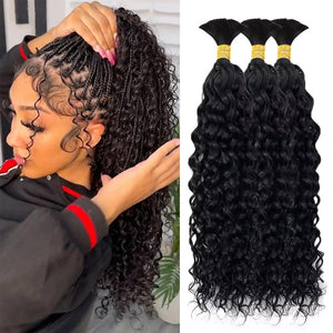 Labhairs Human Braiding Hair For Braids Deep Wave 100g Bulk Hair Apparel & Accessories > Clothing Accessories > Hair Accessories > Wigs > Lace Front Bob Wig LABHAIRS® 