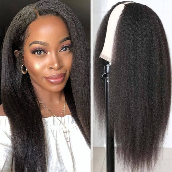 V Part High Thickness No Lace Beginner Friendly Wig|Kinky Straight LABHAIRS® 