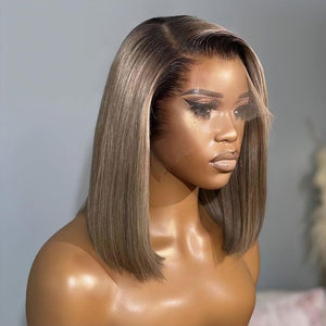 Ombre 13*4 Top Swiss HD Lace Front Bob Wig|Labhairs Apparel & Accessories > Clothing Accessories > Hair Accessories > Wigs > Colorful Wig LABHAIRS® Ombre Ash 10inch 