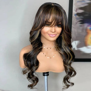 Raw Hair Ombre Colored 5*5 Glueless Top HD Lace Wavy Wig Apparel & Accessories > Clothing Accessories > Hair Accessories > Wigs > 5x5 Top Swiss HD Lace Closure Wig LABHAIRS® 
