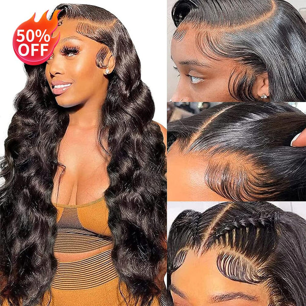 50% OFF Body Wave | Transparent Lace | 13x4 Lace Front | 180% Density LABHAIRS® Wig 18inch 
