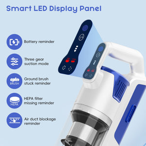WHALL Cordless Stick Vacuum Cleaner with 2500mAh Battery and 45-Minute Runtime for Home, Carpet, and Hard Floors LABHAIRS® 