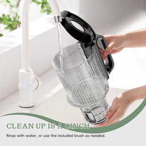 WHALL Slow Masticating Cold Press Juicer Machine: 4" Extra - Large Feed Chute, Reverse Function, for Both Soft and Hard Ingredients 180W LABHAIRS® 