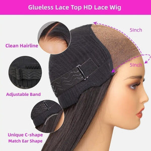 100% Real Glueless Undetectable HD Swiss Lace 5X5 Closure Wig | Body Wave Apparel & Accessories > Clothing Accessories > Hair Accessories > Wigs > 5x5 Top Swiss HD Lace Closure Wig LABHAIRS® 