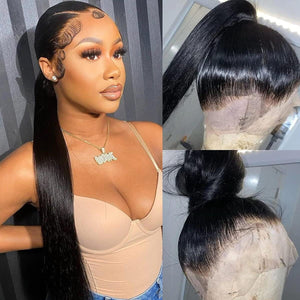 360 Top Swiss HD Lace Human Hair Free Part Silky Straight Wig Apparel & Accessories > Clothing Accessories > Hair Accessories > Wigs > 360 Lace Wigs LABHAIRS® 