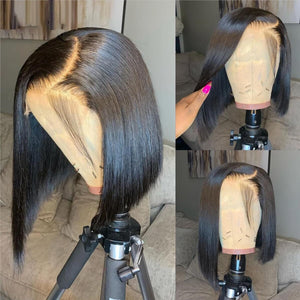 50% OFF 13*4 Transparent Lace Straight Bob Human Hair Wig LABHAIRS® 