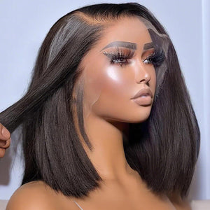 Shipping In 48Hrs 13*4 Top Swiss HD 200% Density Straight Bob Apparel & Accessories > Clothing Accessories > Hair Accessories > Wigs > Lace Front Bob Wig LABHAIRS® 