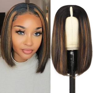 V Part Ombre Color Silky Straight Bob Wig|Labhairs LABHAIRS® 