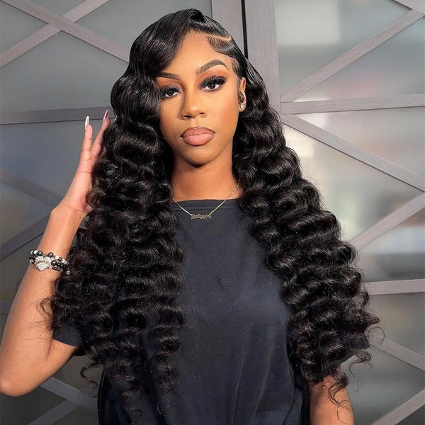 200% Density Loose Deep Wave 5x5 Glueless Undetectable Top HD Swiss Lace Wig Apparel & Accessories > Clothing Accessories > Hair Accessories > Wigs > 5x5 Top Swiss HD Lace Closure Wig LABHAIRS® 