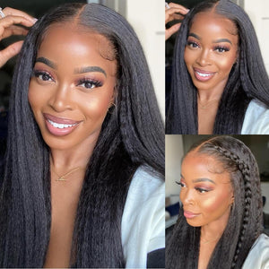 V Part High Thickness No Lace Beginner Friendly Wig|Kinky Straight LABHAIRS® 