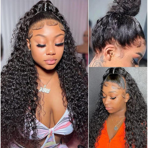 Clean Bleached Knots Free Part 360 Top Swiss HD Lace Deep Curly Labhairs Apparel & Accessories > Clothing Accessories > Hair Accessories > Wigs > 360 Lace Wigs LABHAIRS® 