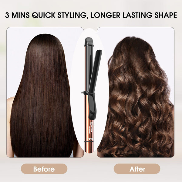 Nicebay® Curling Iron, 1 Inch Hair Curling Iron with Ceramic Coating, Professional Curling Wand, Fast Heating up to 430°F, Temperature LED Display, Wide Voltage for Worldwide, 60 Mins Auto Off Apparel & Accessories > Clothing Accessories > Hair Accessories > Wig Accessories > Tools & Accessories LABHAIRS® 