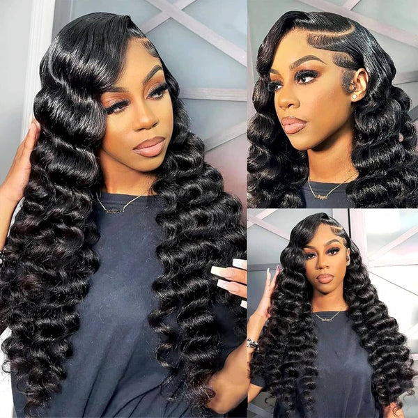 200% Density Loose Deep Wave 5x5 Glueless Undetectable Top HD Swiss Lace Wig Apparel & Accessories > Clothing Accessories > Hair Accessories > Wigs > 5x5 Top Swiss HD Lace Closure Wig LABHAIRS® 