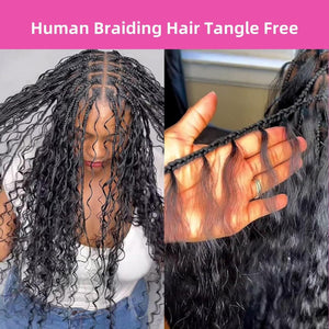 Labhairs Human Braiding Hair For Braids Deep Wave 100g Bulk Hair Apparel & Accessories > Clothing Accessories > Hair Accessories > Wigs > Lace Front Bob Wig LABHAIRS® 
