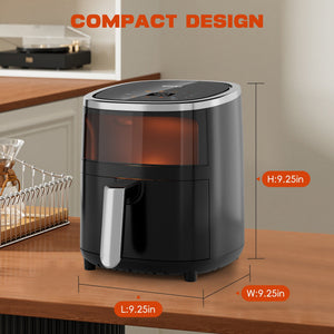 WHALL 4QT Air Fryer with LED Digital Touchscreen, Preset Cooking Functions, Dishwasher-Safe Basket LABHAIRS® 