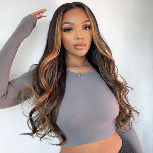 Ombre Highlight Color Raw Hair 13*4 Top Swiss HD Lace Wig LABHAIRS® 