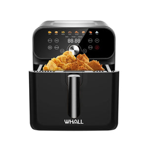 WHALL 6.2 - Quart Stainless Steel Air Fryer Oven: 12 - in - 1 Preset Functions, LED Smart Touch Panel, 85% Fat Reduction, 1600W Power LABHAIRS® 