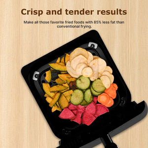 WHALL 6.2 - Quart Stainless Steel Air Fryer Oven: 12 - in - 1 Preset Functions, LED Smart Touch Panel, 85% Fat Reduction, 1600W Power LABHAIRS® 