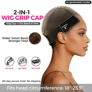 Brown Wig Grip Cap 4*5Inch Lace Parting Max Make Part Freely One Size Fits All Wig LABHAIRS® 
