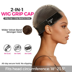 Brown Wig Grip Cap 4*5Inch Lace Parting Max Make Part Freely One Size Fits All Wig LABHAIRS® 