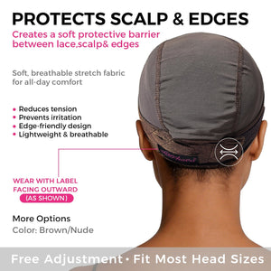 Brown Wig Grip Cap 4*5Inch Lace Parting Max Make Part Freely One Size Fits All Wig LABHAIRS® 