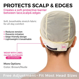 Brown Wig Grip Cap 4*5Inch Lace Parting Max Make Part Freely One Size Fits All Wig LABHAIRS® 