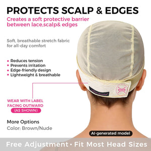 Brown Wig Grip Cap 4*5Inch Lace Parting Max Make Part Freely One Size Fits All Wig LABHAIRS® 