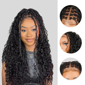 Braided Hair Full Lace 100% High Quality Human Hair Curly Wig Apparel & Accessories > Clothing Accessories > Hair Accessories > Wigs > 360 Lace Wigs LABHAIRS® 