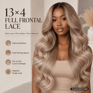 Ombre Blonde With Dark Brown Root Body Wave Human Hair Wig Apparel & Accessories > Clothing Accessories > Hair Accessories > Wigs > 13x6-lace-front-wig LABHAIRS® 