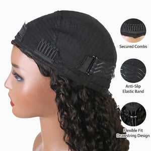 New Ready To Go Half Wig Loose Curly Beginner Friendly Human Hair Wig LABHAIRS® 